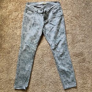 Old Navy Rockstar grey flower skinny jeans 12